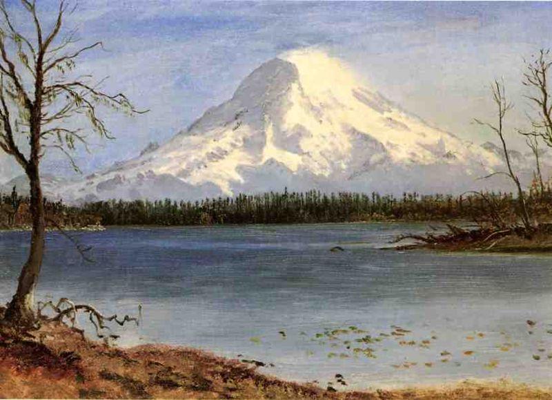 Albert Bierstadt Lake in the Rockies oil painting picture